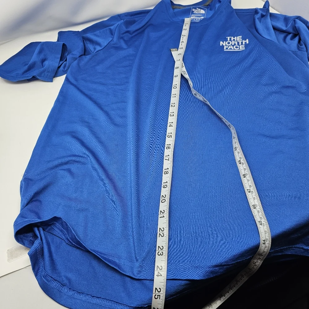 The North Face Take To Nature Blue Reaxion Tee Long Sleeve Shirt Men Large Blue.